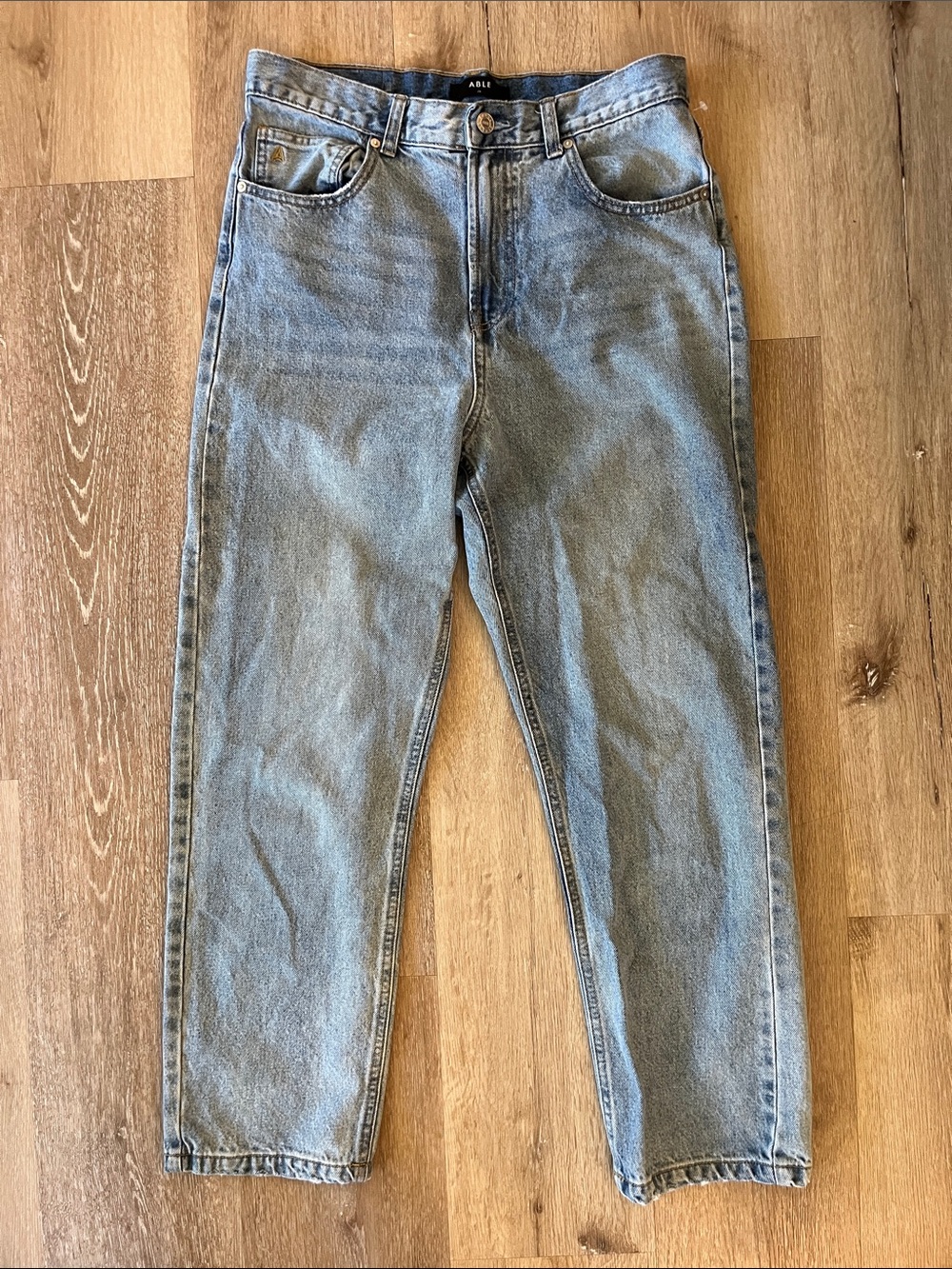 Able Women's Relaxed Mid Wash Blue Jeans